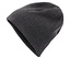 Bonnet tricoté gris.