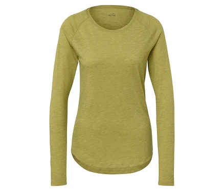T-shirt fonctionnel outdoor jaune à manches longues.