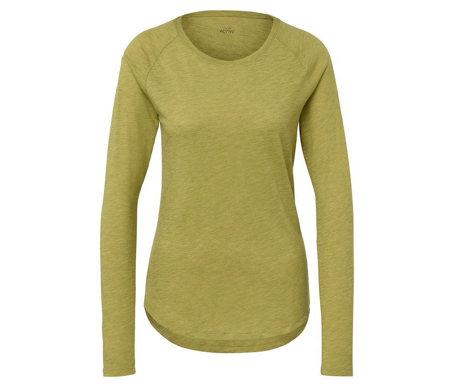 T-shirt fonctionnel outdoor jaune à manches longues.