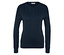 Pull en tricot bleu marine à manches longues et torsades.