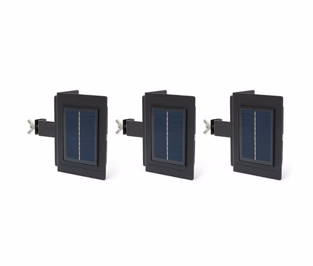 Trois lampes solaires pour gouttières.