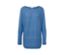 Pull en maille fine bleu.