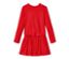Robe rouge en jersey côtelé.