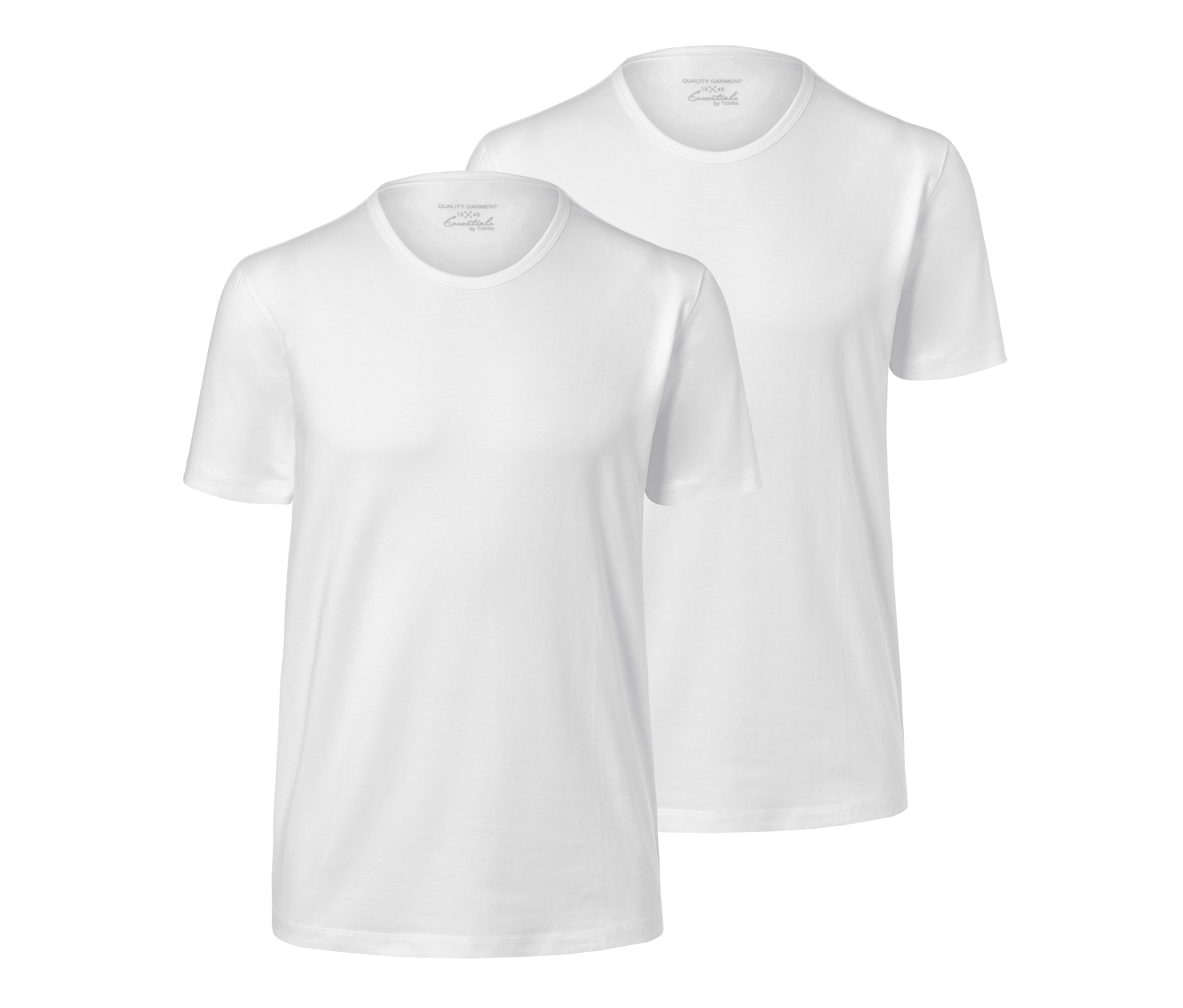 Deux maillots de corps blancs à manches courtes en jersey.