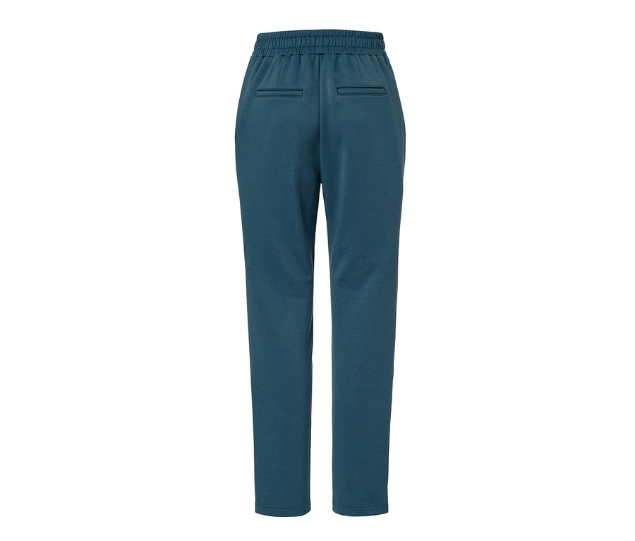 Vue arrière d'un pantalon de jogging bleu.