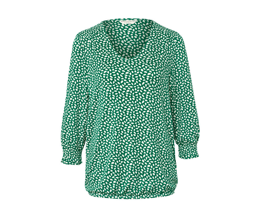 Blouse imprimée verte.
