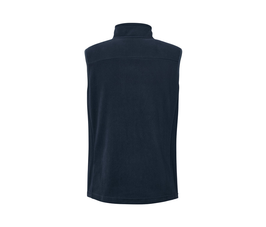 Veste sans manches en polaire bleu marine.
