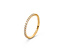 Bague or 375 Eternity avec zircons