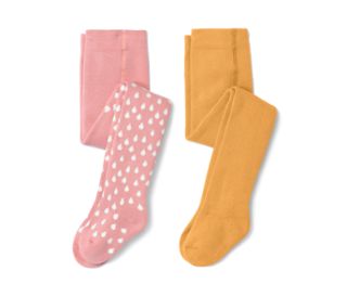1x jaune maïs, 1x rose avec des gouttes blanches