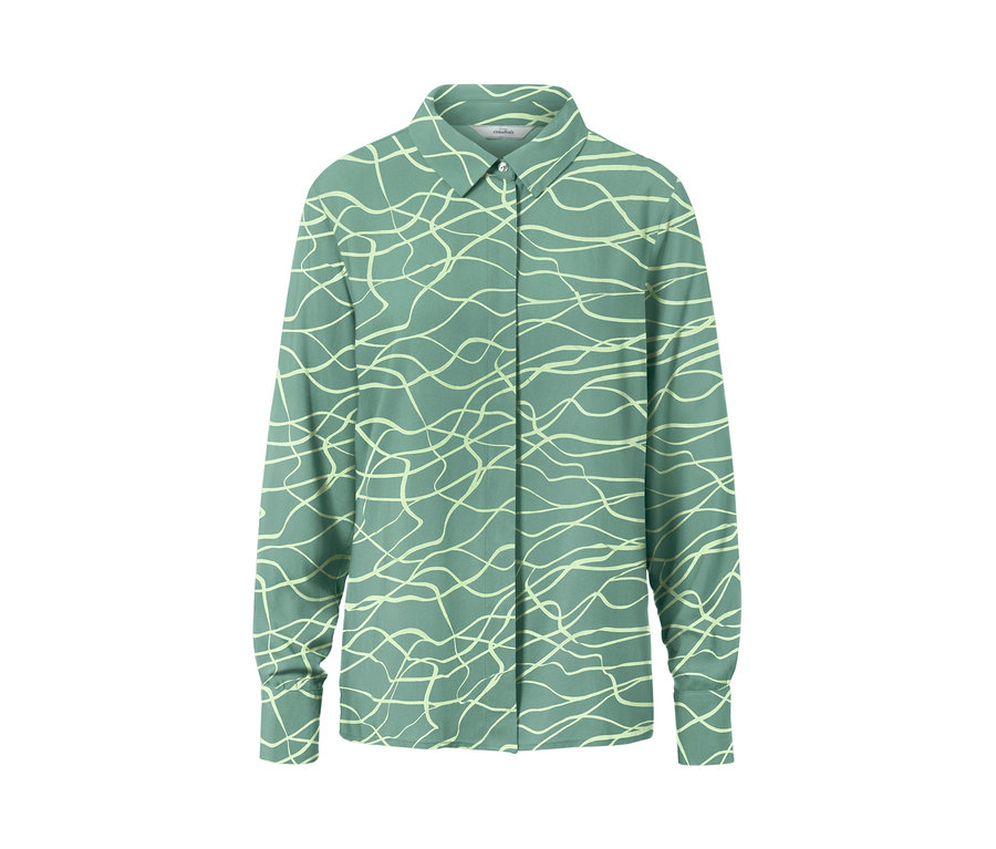 Chemisier imprimé vert.