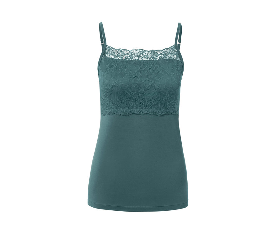 Caraco pétrole avec dentelle.