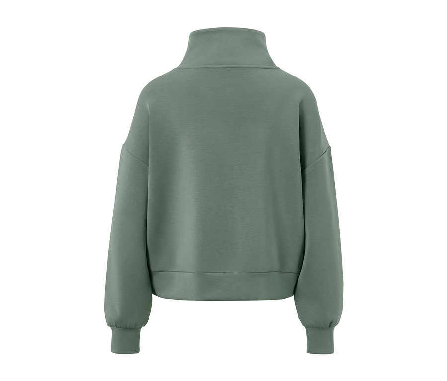Vue arrière d'un pull camionneur premium vert.