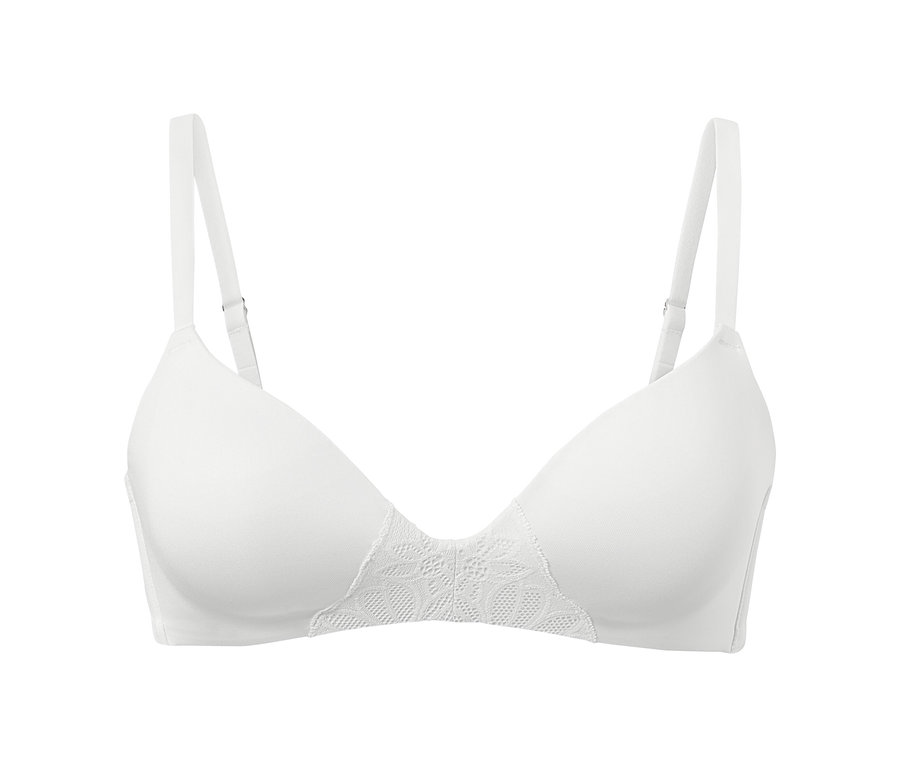 Soutien-gorge blanc à coques souples.