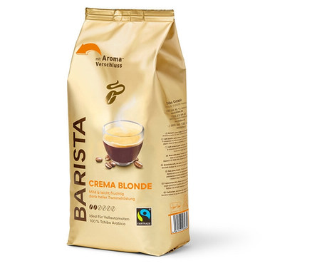 Un paquet de BARISTA Crema Blonde – 1 kg de grains entiers.