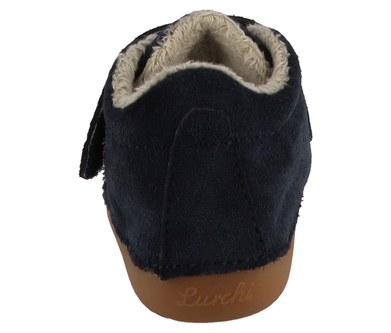 Vue arrière d'une chaussure pour enfant Lurchi « Willow » bleu marine.