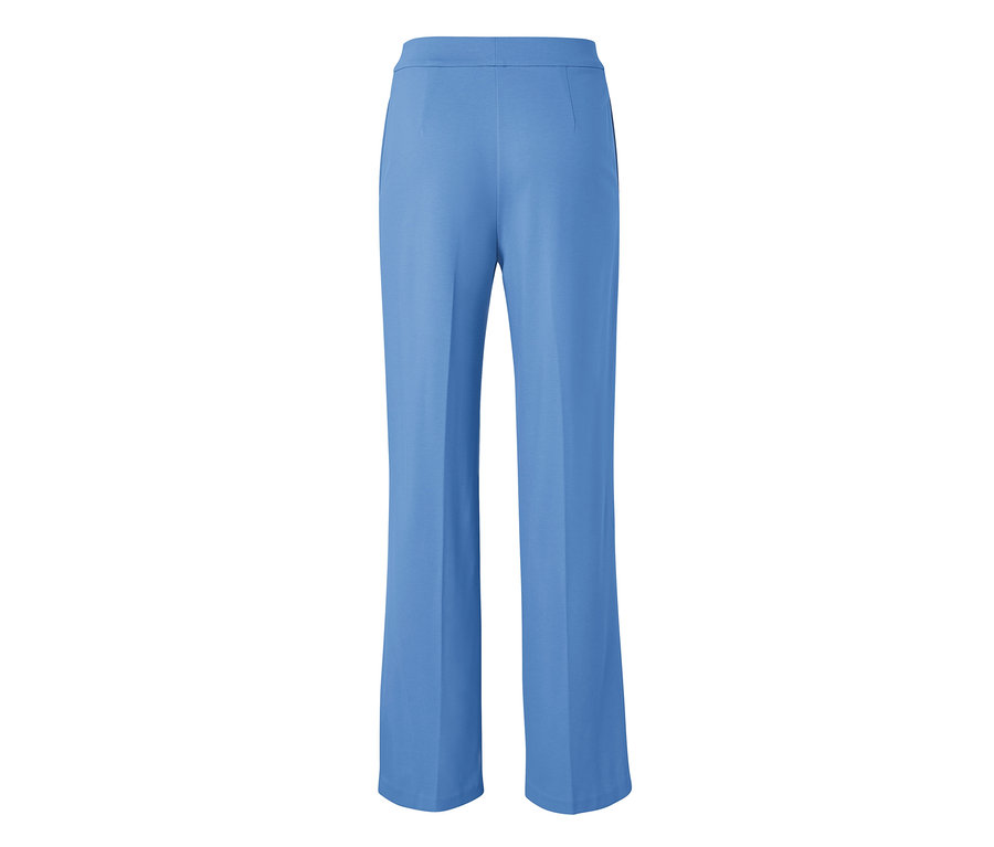 Pantalon en jersey bleu clair avec passepoil.