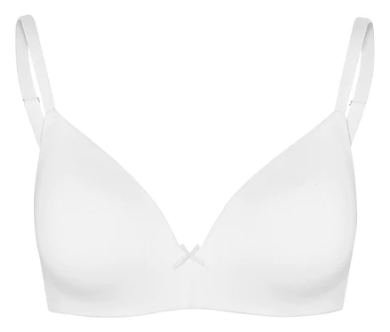 Soutien-gorge blanc avec un nœud au centre.
