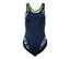 Maillot de bain de sport bleu foncé.
