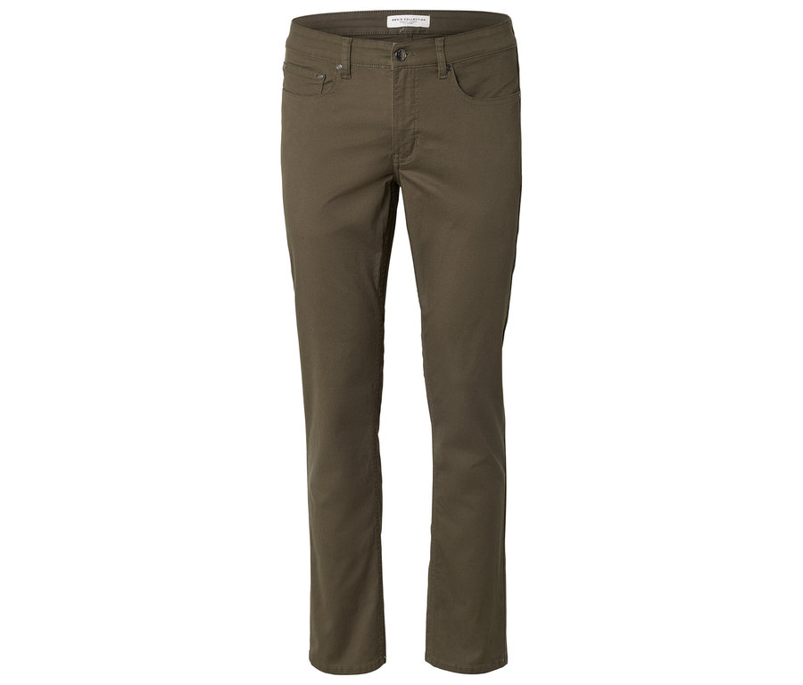 Pantalon kaki sur fond blanc.