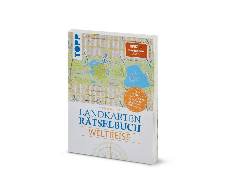 Livre : Landkarten-Rätselbuch « Weltreise » (en allemand)