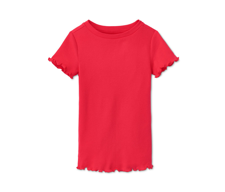 Pyjama rouge à manches courtes pour filles.