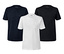 1x noir, 1x blanc, 1x bleu foncé
