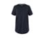 T-shirt long gris-bleu.