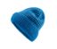 Bonnet en maille bleu.