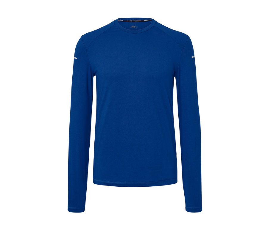 T-shirt fonctionnel bleu à manches longues.