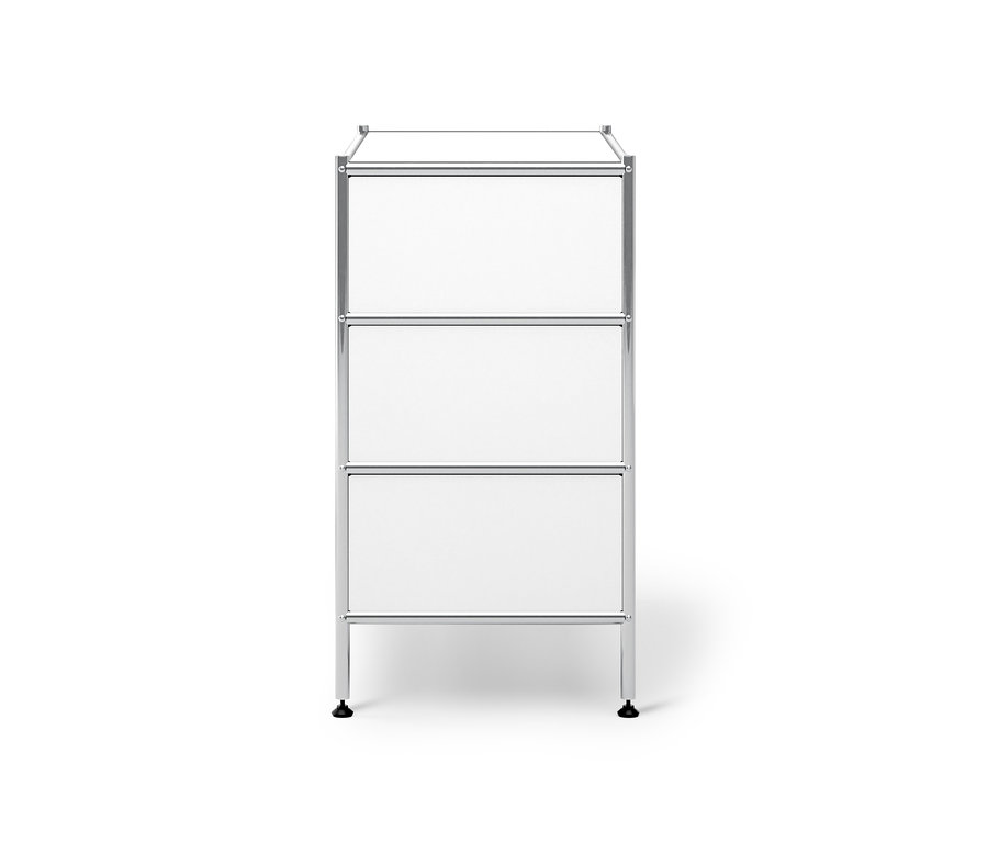 Commode en métal blanche « CN3 » avec 3 tiroirs.