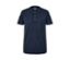 T-shirt à manches courtes Henley flammé bleu marine.