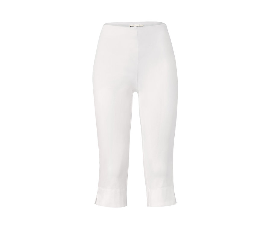 Pantalon 3/4 stretch blanc.