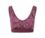 Brassière de sport Seamless prune avec motif de feuilles.