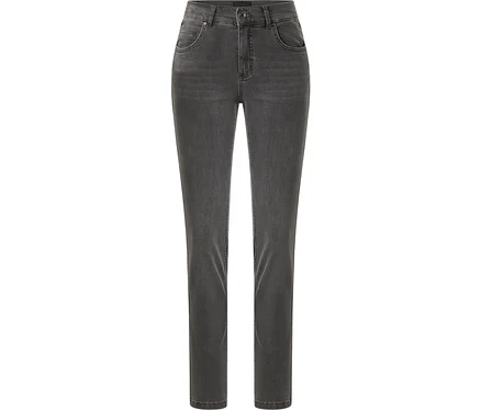 Jean gris à cinq poches.