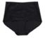 Culotte noire avec dentelle florale sur le dessus.