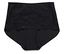Culotte noire avec dentelle florale sur le dessus.