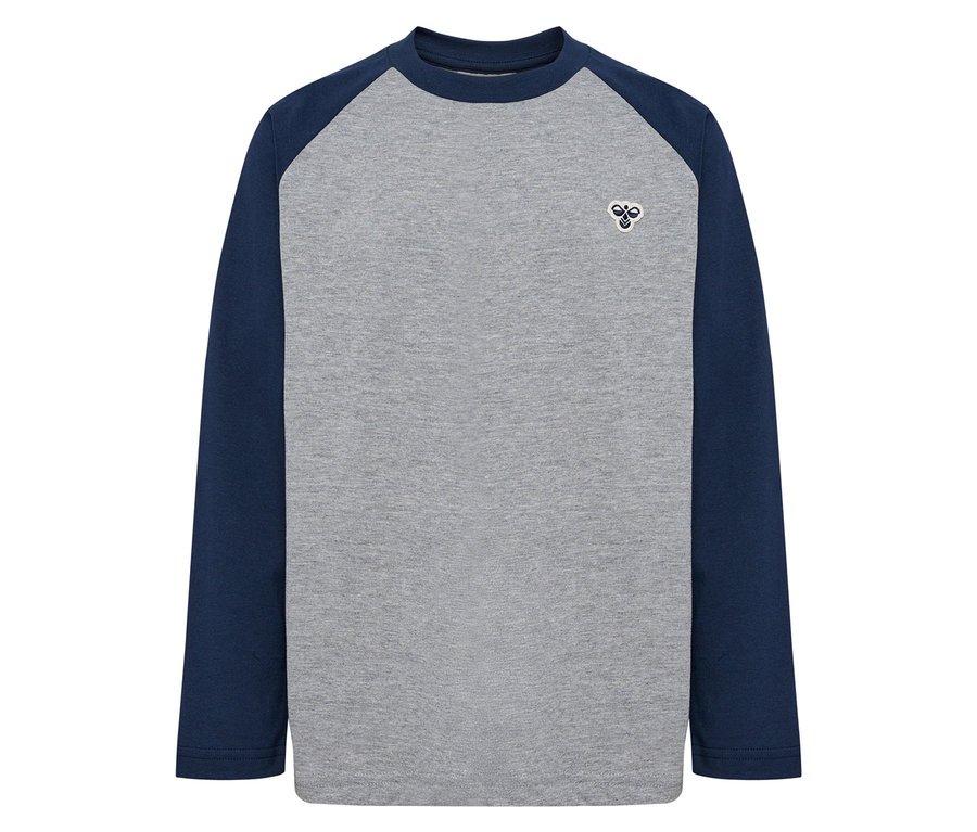 T-shirt ample à manches raglan bleu HUMMEL HMLJR BEE gris.