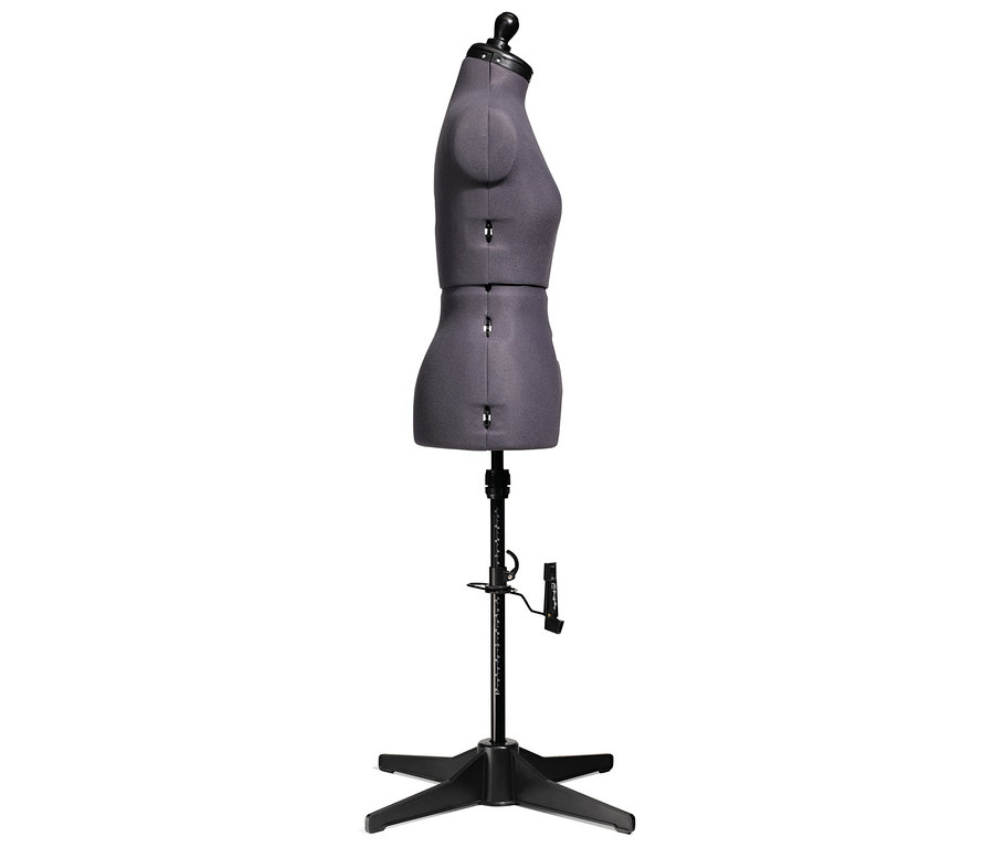 Vue latérale d'un buste de tailleur multi-taille gris Prym »Prymadonna«.