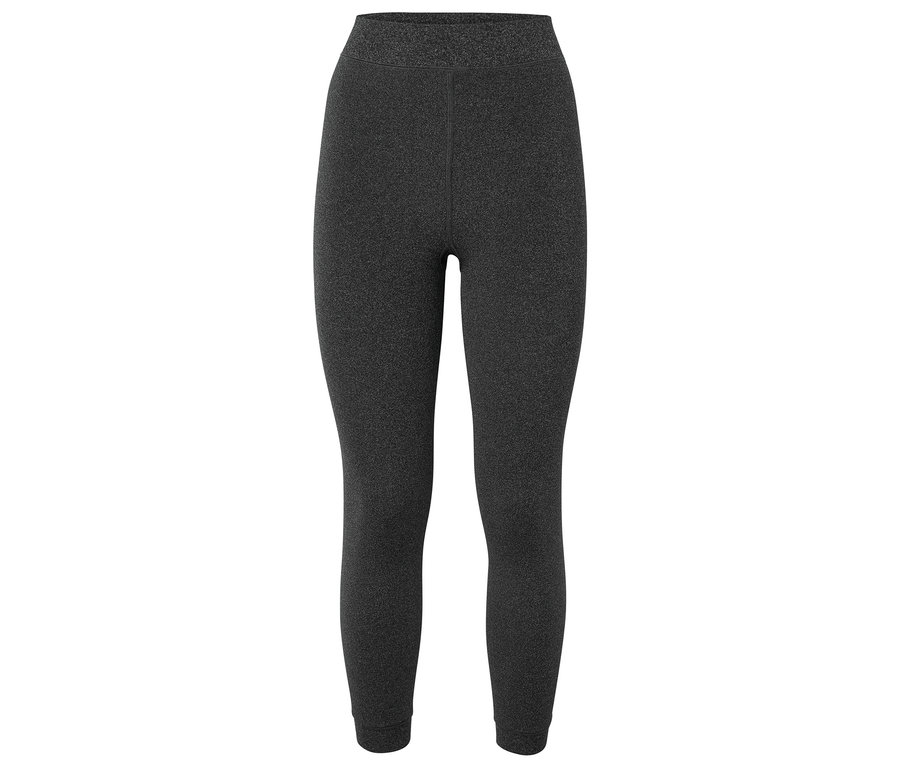 Leggings gris foncé sur fond blanc.