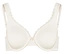 Soutien-gorge couleur ivoire avec dentelle le long des bonnets et des bretelles.