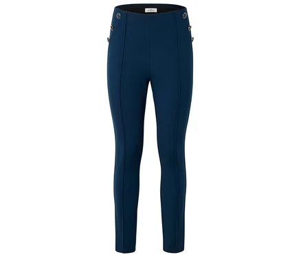 Pantalon bleu avec boutons.