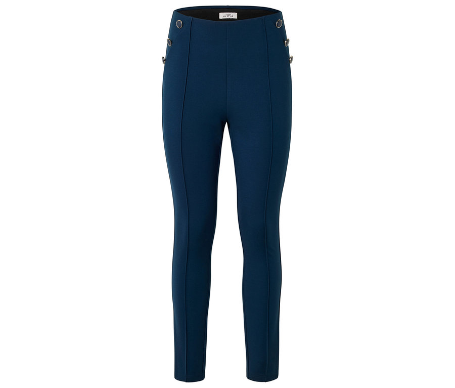 Pantalon bleu avec boutons.