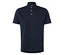 Polo bleu marine avec trois boutons et une poche poitrine.