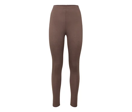 Leggings marron sur fond blanc.