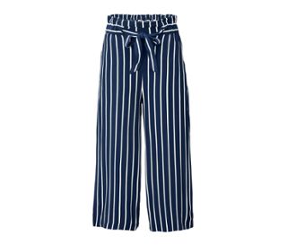 Bleu foncé-blanc à rayures
