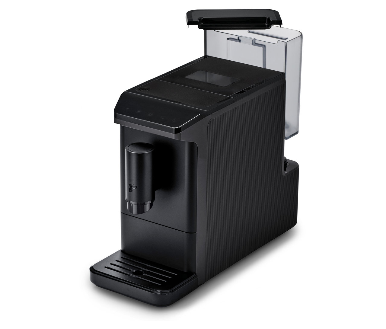 Gros plan sur la machine à café noire « Esperto mini ».