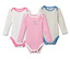 1 rose à rayures avec imprimé de dauphin, 1 blanc avec imprimé intégral multicolore à pois, 1 gris-blanc à rayures
