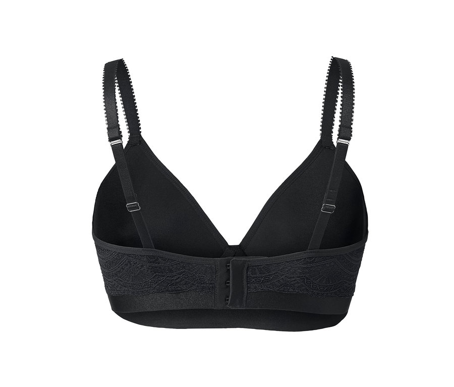 Détail d'un soutien-gorge souple Spacer noir.