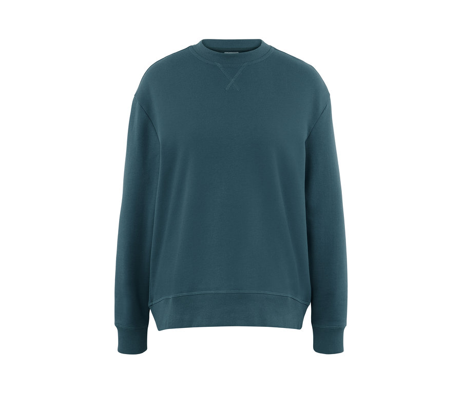 Sweatshirt de yoga oversize vert émeraude foncé.