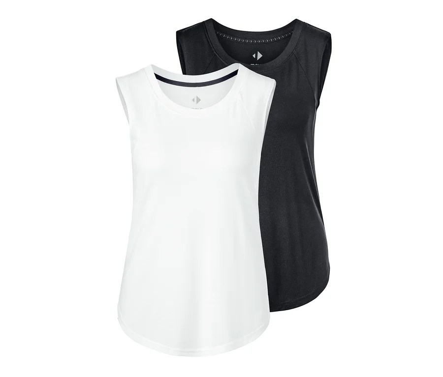 Deux hauts, un blanc et un noir.